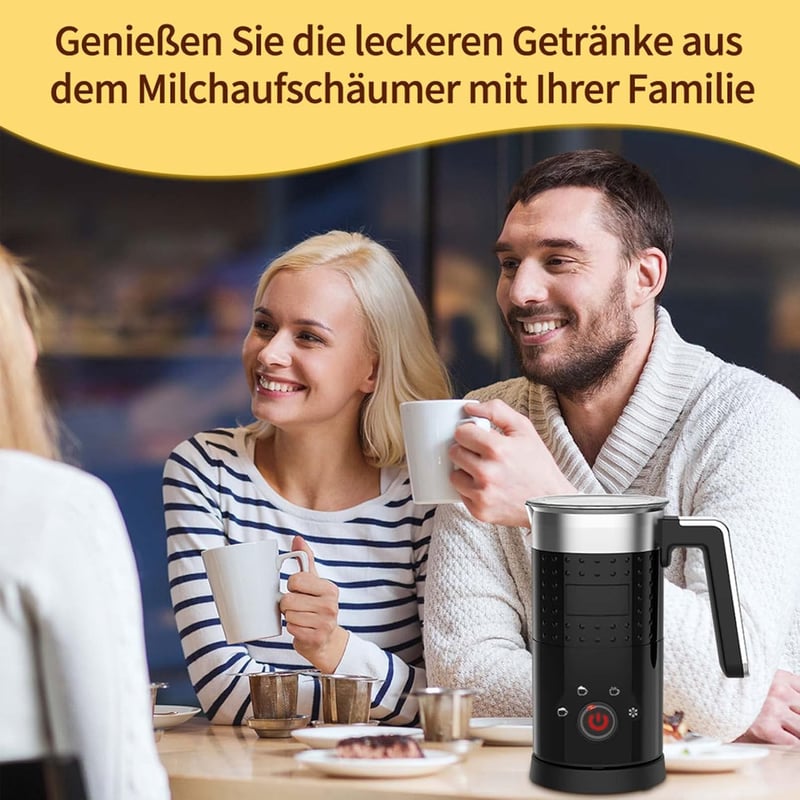 Rafow 4 az 1-ben elektromos tejhabosító 300ml automata csendes forró hideg hab