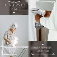 Rahilias Függőleges Kézi Ruhagőzölő - 1500W Gyors Gőzölő Ingekhez - Hordozható Automata Gőzvasaló Kábellel - 350ml Fehér 5