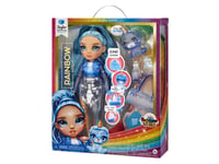 Módna bábika Rainbow High Skyler so slizom a domácim miláčikom – modrá – 28 cm trblietavá bábika s lesklým slizom, čarovným zvieratkom a módnymi doplnkami 5