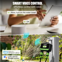 Programator de irigații WiFi RAINPOINT cu 2 ieșiri, cu intrare și ieșire din cupru, temporizator automat pentru irigarea grădinii cu control prin aplicație și voce, sistem de irigare WLAN pentru seră și grădină 7