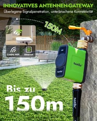 Programator de irigații WiFi RAINPOINT cu gateway antenă și intrare din cupru, IP65, control prin aplicație și vocal, sistem automat de irigare a grădinii bazat pe prognoza meteo 4