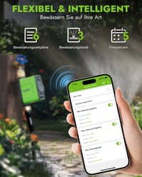 Programator de irigații WiFi RAINPOINT cu gateway antenă și intrare din cupru, IP65, control prin aplicație și vocal, sistem automat de irigare a grădinii bazat pe prognoza meteo 3