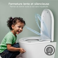 Rainsworth Nano Glaze D-alakú WC-ülőke gyerekeknek, antibakteriális, lágyzáras - fehér 5