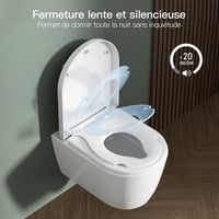Rainsworth Nano Glaze D-alakú WC-ülőke gyerekeknek, antibakteriális, lágyzáras - fehér 6