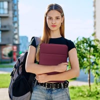 Husă laptop RAINYEAR de 16 inchi pentru MacBook Pro/Max M5 A3428 cu geantă mică - Roșu 7