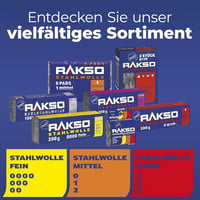 RAKSO Acélgyapot Extra Finom 0000 200g Polírozáshoz Réz Sárgaréz Üveg Tisztításához 5