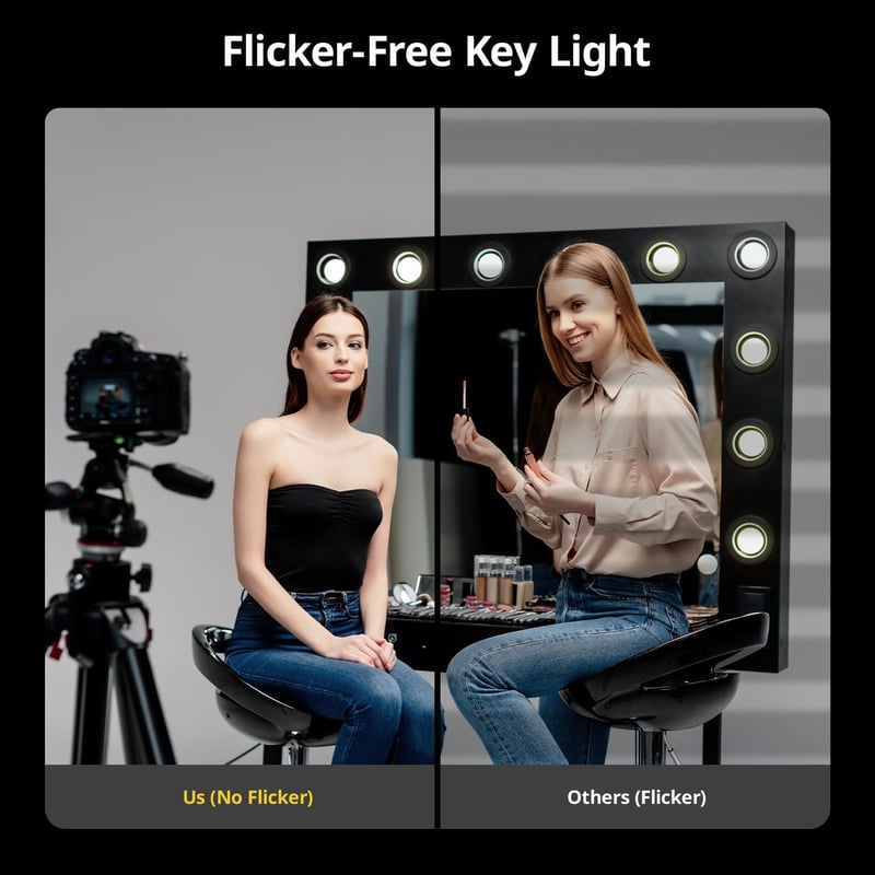 RALENO 40x40 cm Softbox Fotó Stúdió Szett LED Lámpával és Állvánnyal Portré Videózáshoz