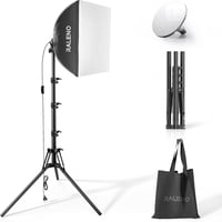 RALENO 40x40 cm Softbox Fotó Stúdió Szett LED Lámpával és Állvánnyal Portré Videózáshoz 1