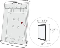 RAM MOUNTS Tab-Tite Tablet Tartó Samsung Galaxy Tab A 8 hüvelykes Fekete Tok Állvány 5