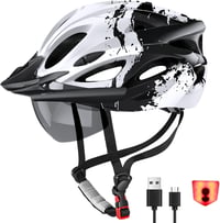 Cyklistická prilba RaMokey pre dospelých s LED svetlom a magnetickými okuliarmi, 18 vetracími otvormi, mestská cyklistická prilba, 57-62 cm 1