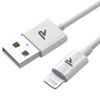 RAMPOW iPhone Lightning Kábel 2m+2m Szett, MFi Tanúsított Gyorstöltő Adatkábel iPhone 14/13/12/11/X/8/7, iPad, Airpods Készülékekhez, Fehér 1