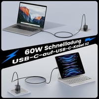RAMPOW USB-C Gyorstöltő Kábel 4 db iPhone 16/15 MacBook Kompatibilis 1m 3