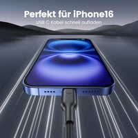 RAMPOW USB-C Gyorstöltő Kábel 4 db iPhone 16/15 MacBook Kompatibilis 1m 4