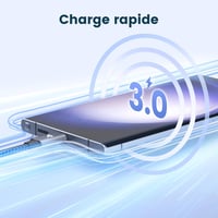 RAMPOW USB-C kábel 100W, iPhone 15 gyorstöltő, MacBook Pro/Air, Samsung Galaxy S23/S22/S21, iPad Pro - 1m szürke 3