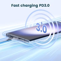 RAMPOW USB-C kábel 2m 100W PD 3.0 gyorstöltés iPhone 16/15 Samsung Galaxy S24 MacBook 3