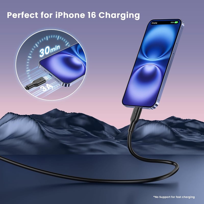 RAMPOW USB-C kábel 5 db 1m gyorstöltés iPhone 16 15 Samsung S23 S22