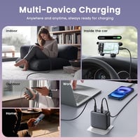RAMPOW USB-C kábel 5 db 1m gyorstöltés iPhone 16 15 Samsung S23 S22 5