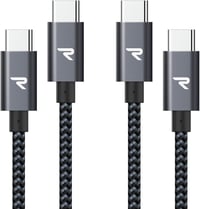 RAMPOW USB-C to USB-C kábel 100W 2db 1m gyorstöltés 1