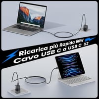 RAMPOW USB Type-C Kábel 4 db, 1m+1m USB A-C és USB C-C 60W töltés 5