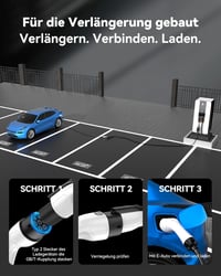 RamTouch Type 2 hosszabbító kábel 32A 22kW 5m háromfázisú EV töltőhöz 5