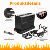RANJIMA Elektrický podpaľovač dreveného uhlia 800 W, podpaľovač na gril s kliešťami, mini pec na uhlie, vonkajší elektrický podpaľovač na drevené uhlie, malé príslušenstvo na grilovanie 3