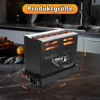 RANJIMA Elektrický podpaľovač dreveného uhlia 800 W, podpaľovač na gril s kliešťami, mini pec na uhlie, vonkajší elektrický podpaľovač na drevené uhlie, malé príslušenstvo na grilovanie 2