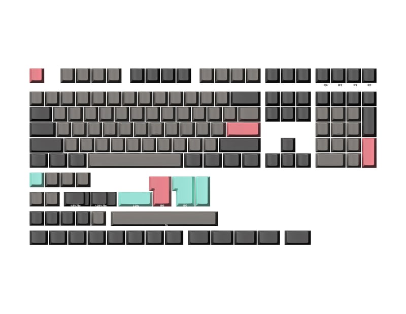 Ranked Premium Blank set kapica za tipkovnicu, Cherry profil, 1,4 mm PBT - Dolch - 139 tipki