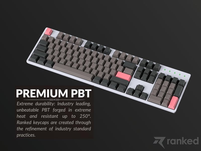 Ranked Premium Üres Keycap Szett 1.4mm PBT Cherry Profil Mechanikus Billentyűzet 139 Gomb