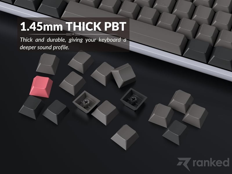 Ranked Premium Üres Keycap Szett 1.4mm PBT Cherry Profil Mechanikus Billentyűzet 139 Gomb