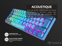 Ranked S60 Supernova 60% Mechanikus Gamer Billentyűzet RGB, Hotswap, AZERTY, Gateron Yellow 5