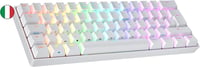 Ranked S60 Supernova 60% Mechanikus Gamer Billentyűzet RGB Világítás Hotswap Olasz Kiosztás Fehér 1
