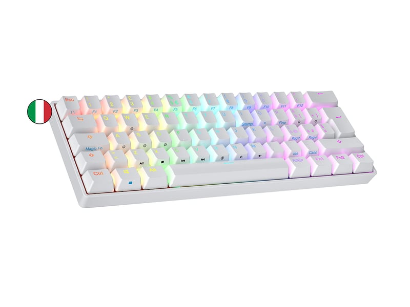 Ranked S60 Supernova 60% mehanička gaming tipkovnica RGB Hotswap talijanski raspored - bijela
