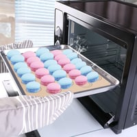 RANYAKE Szilikon Sütőlap Macaronhoz 2 db Szürke Téglalap Tapadásmentes Sütőszőnyeg Macaronhoz Kekszhez Pizzához BPA-mentes 6