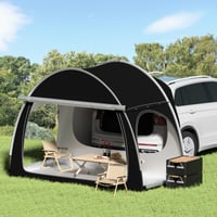 Raoot SUV kempingový stan na kufor auta, pre 2-3 osoby, zadný stan s ochranou proti slnku, čierny, 300x150 cm, EU-QCZP-BK 1