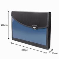 Dosar extensibil Rapesco 0679 A4+ cu 7 compartimente și mâner, albastru închis 5