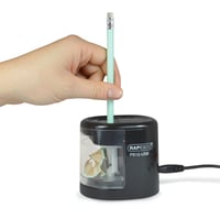 Rapesco 1449 PS12-USB Automatický elektrický strúhadlo na ceruzky, na USB a batérie, čierne 5