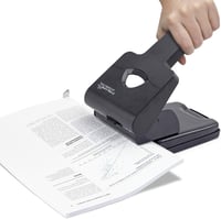 Rapesco 1631 Germ-Savvy HD865-P kétlyukú lyukasztó, 63 lap - fekete 2