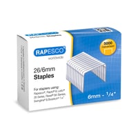 Pozinkované spony Rapesco S11662Z3 26/6 mm (č. 56), balenie 5000 ks 1