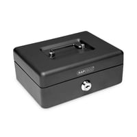 Casetă de valori metalică Rapesco SB0008B1 cu cheie, 20 cm, negru 1