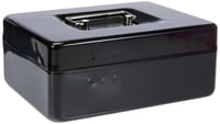 Casetă de valori metalică Rapesco SB0008B1 cu cheie, 20 cm, negru 4