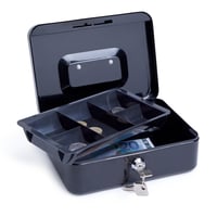 Casetă de valori metalică Rapesco SB0008B1 cu cheie, 20 cm, negru 2