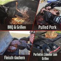 RAPICCA rukavice za roštilj, neopren otporan na toplinu do 932°F (500°C), dužina 43,2 cm, veličina M, vatrootporne rukavice za kuhanje i roštiljanje 4