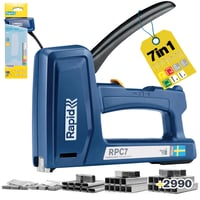 Capsator manual rapid 7 în 1 pentru capse, cuie, piroane și cleme pentru cabluri RPC7 1
