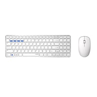 Bezdrôtový set klávesnice a myši Rapoo 9300M, 1300 DPI, výdrž batérie 12 mesiacov, rozloženie QWERTZ, pre PC a Mac, biela 1