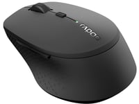 Bezdrôtová optická myš Rapoo M300 Silent - tmavosivá, 1600 DPI, Bluetooth a 2,4 GHz, tiché tlačidlá, ergonomická, kompatibilná s PC a Mac 4