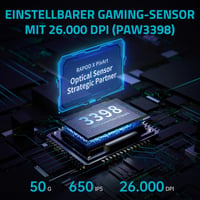 Rapoo VT0PRO Wireless Gaming Egér 26000 DPI, 160h Akkumulátor, PC/Mac 2