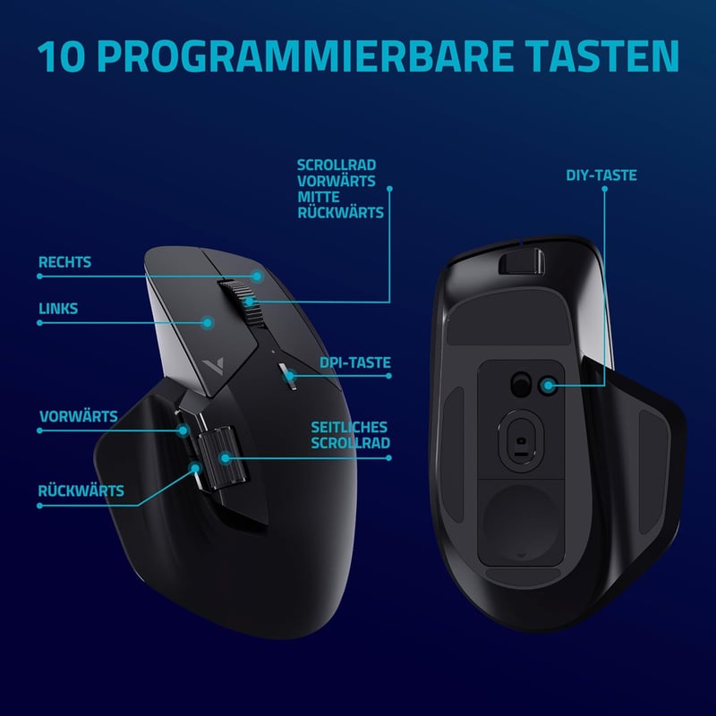 Rapoo VT0PRO Wireless Gaming Egér 26000 DPI, 160h Akkumulátor, PC/Mac