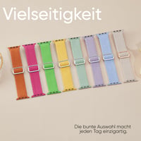 Raradev 8 ks pletených elastických nylonových remienkov kompatibilných s Apple Watch 38 mm 40 mm 41 mm 42 mm 44 mm 45 mm 46 mm Series 11 10 9 SE 8 7 6 5 4 3 2 1 4
