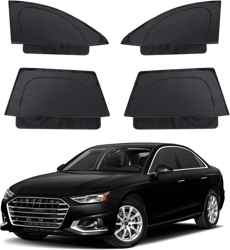 RASHION Audi A4 (2015-2024) autós napvédő oldalsó ablakra, cipzáras - 4 db