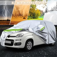 RASHION Vízálló Autótakaró Fiat Panda 2003-2023 Lélegző Garázstakaró Eső Nap Védelem 6